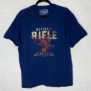 NRA National Rifle Association Blue Graphic Tee T shirt XL